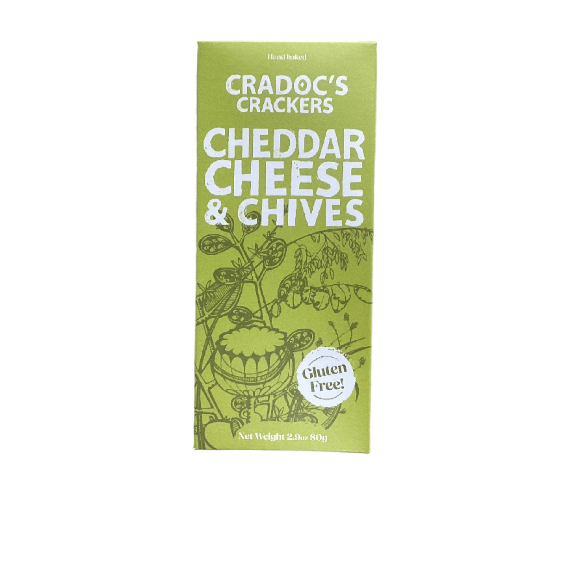 Gluten free cheddar cheese and chives crackers