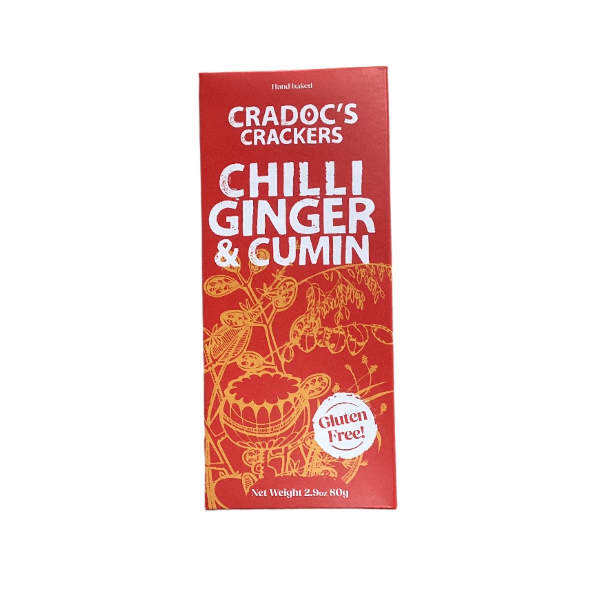 Gluten free chilli ginger and cumin Crackers 