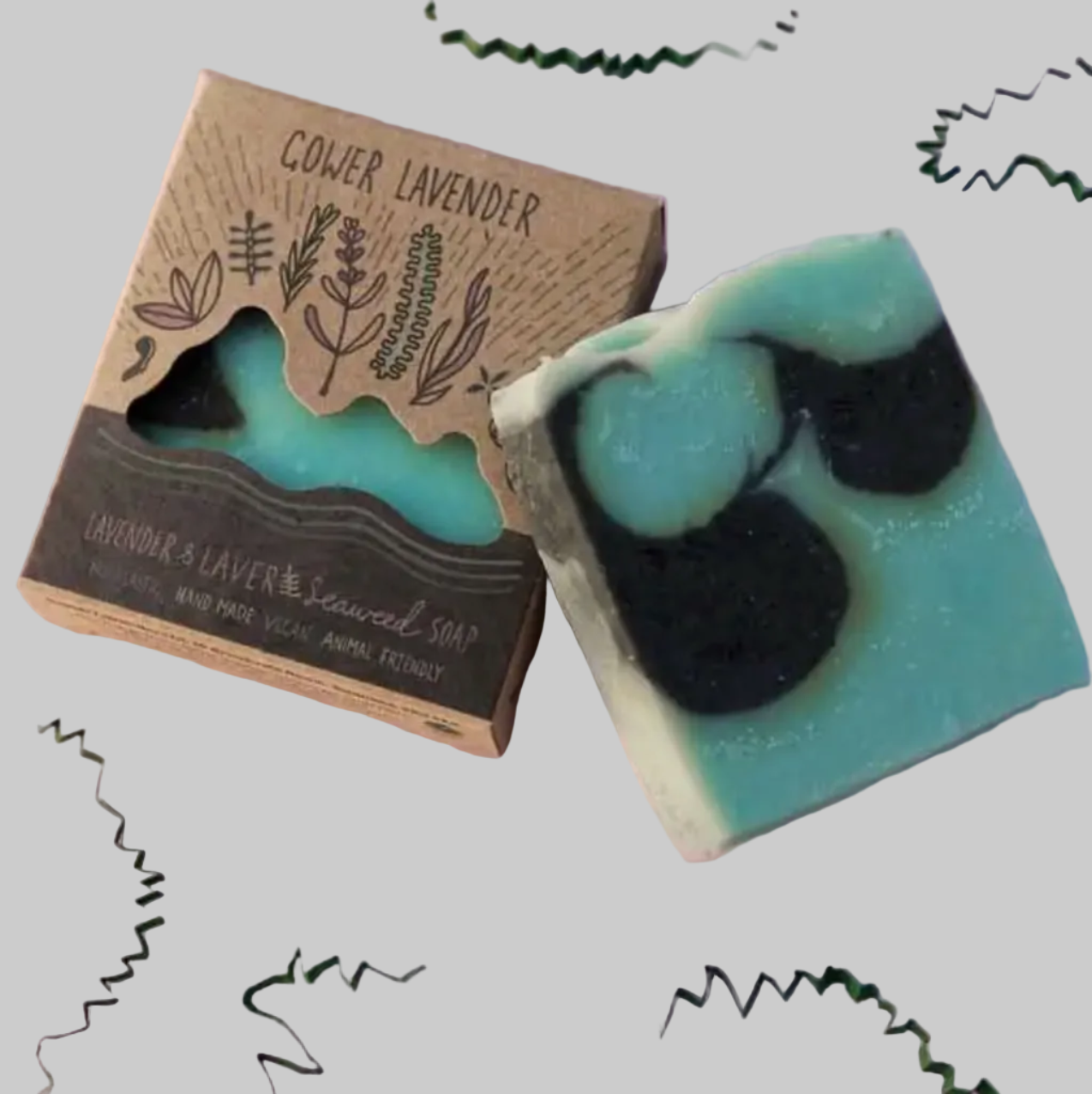 Gower lavener and laver seaweed soap