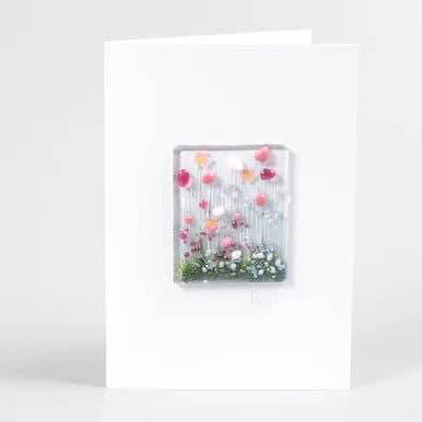 Handmade Fused Glass -  Blooming Card|Gifts of Wales
