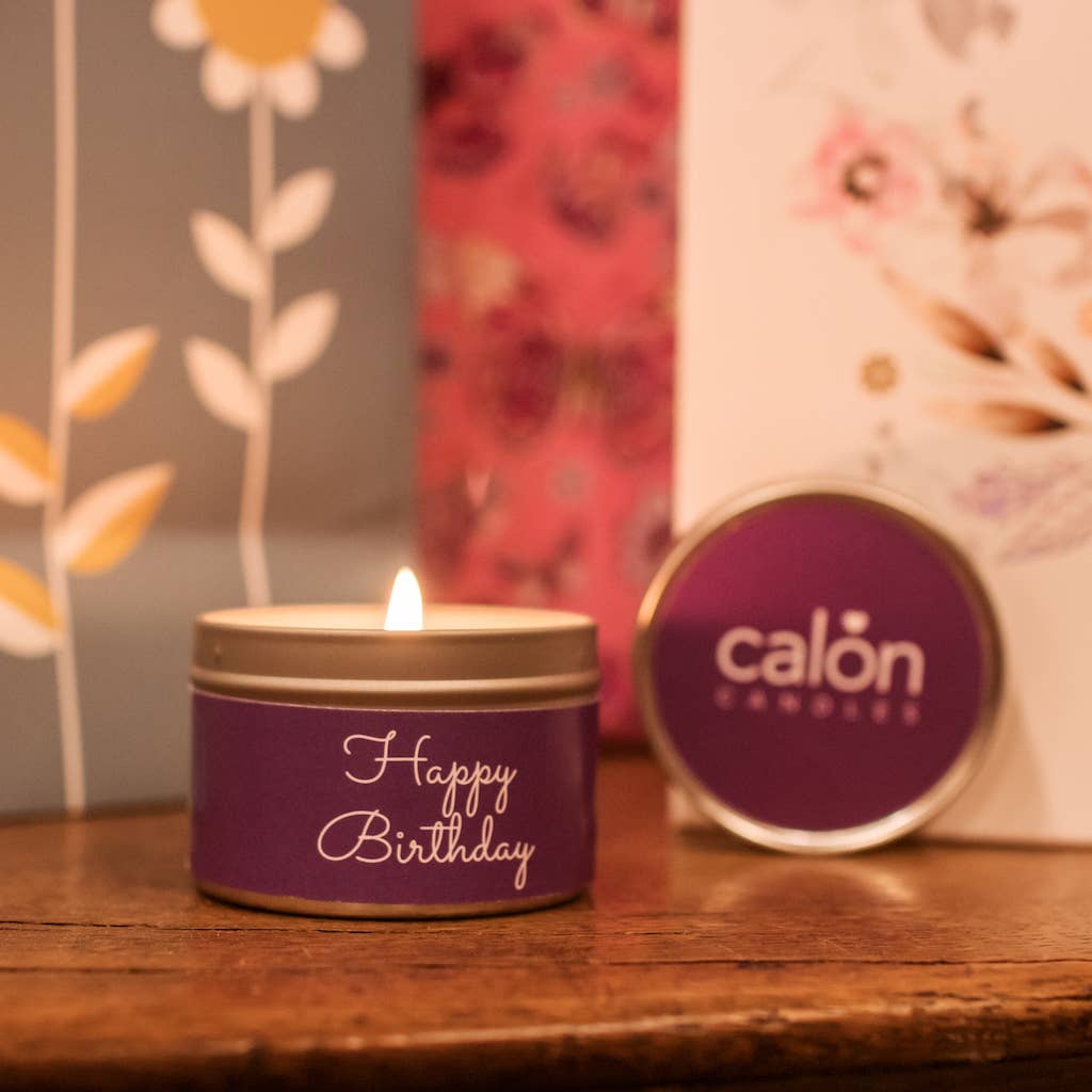 Happy Birthday | Scented Candle | Bilingual Mini Tin Candle|Gifts of Wales