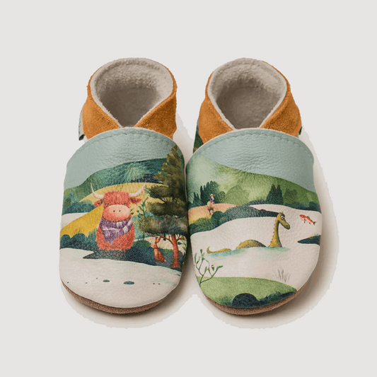 Highland cow baby shoes