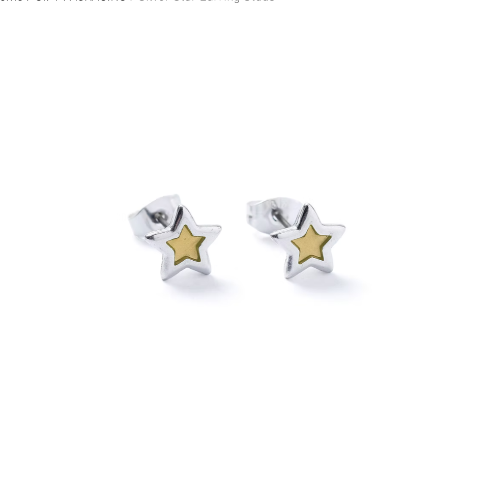 Honey silver star studs