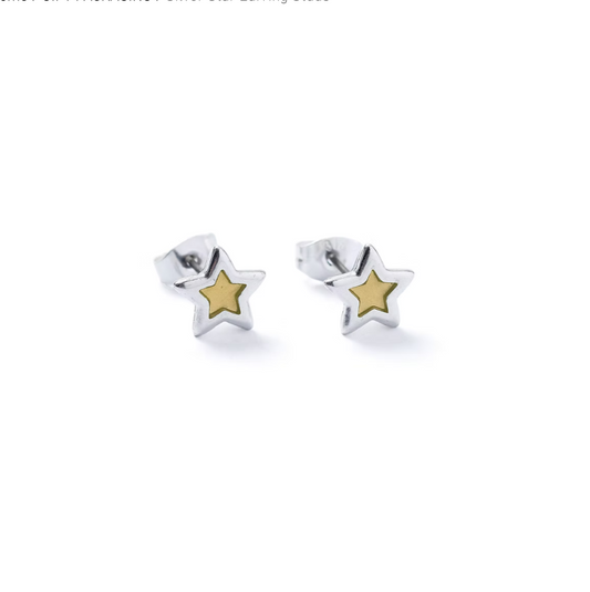 Honey silver star studs