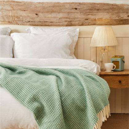 Sea green throw