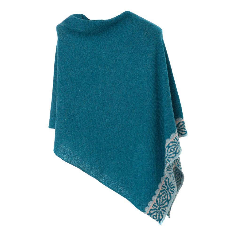 Larkspur ripple poncho - Gifts of Wales