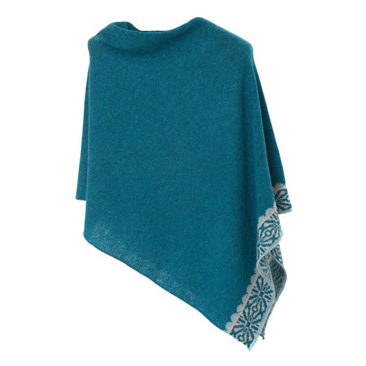 Larkspur ripple poncho - Gifts of Wales