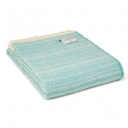 Spearmint fair isle throw - Gifts of Wales