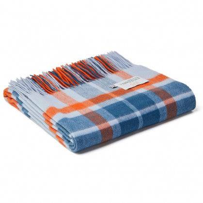 Summer check lambswool throw - Gifts of Wales