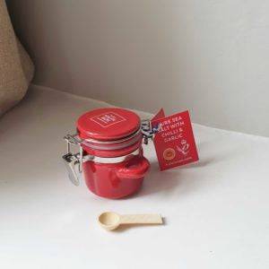 Halen Mon mini clamp jar with garlic - Gifts of Wales