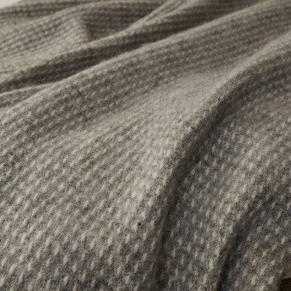 Grey waffle throw - Gifts of Wales