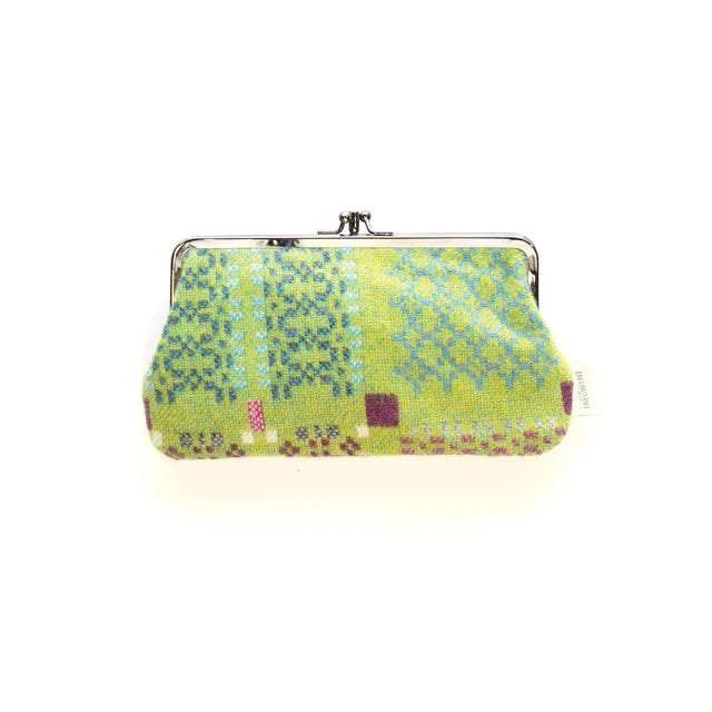 Melin Tregwynt green double purse - Gifts of Wales