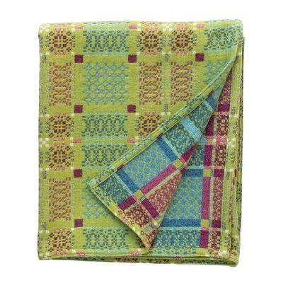 Knot garden green throw