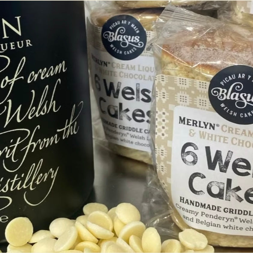 Merlyn cream liqueur and white chocolate Welshcakes