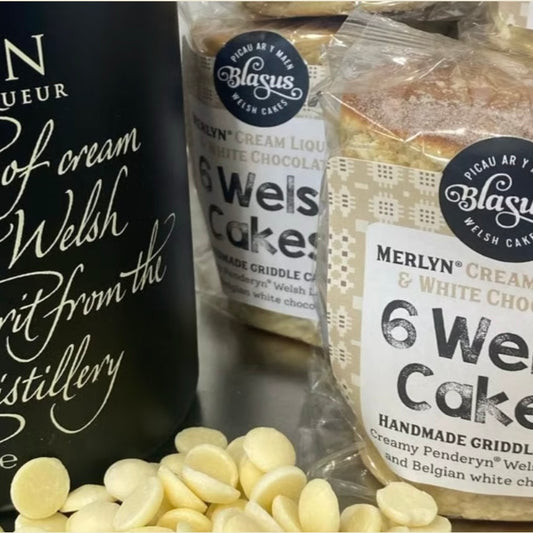 Merlyn cream liqueur and white chocolate Welshcakes
