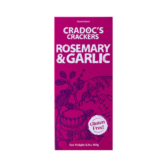 Cradocs heb glwten rhosmari a chracers garlleg