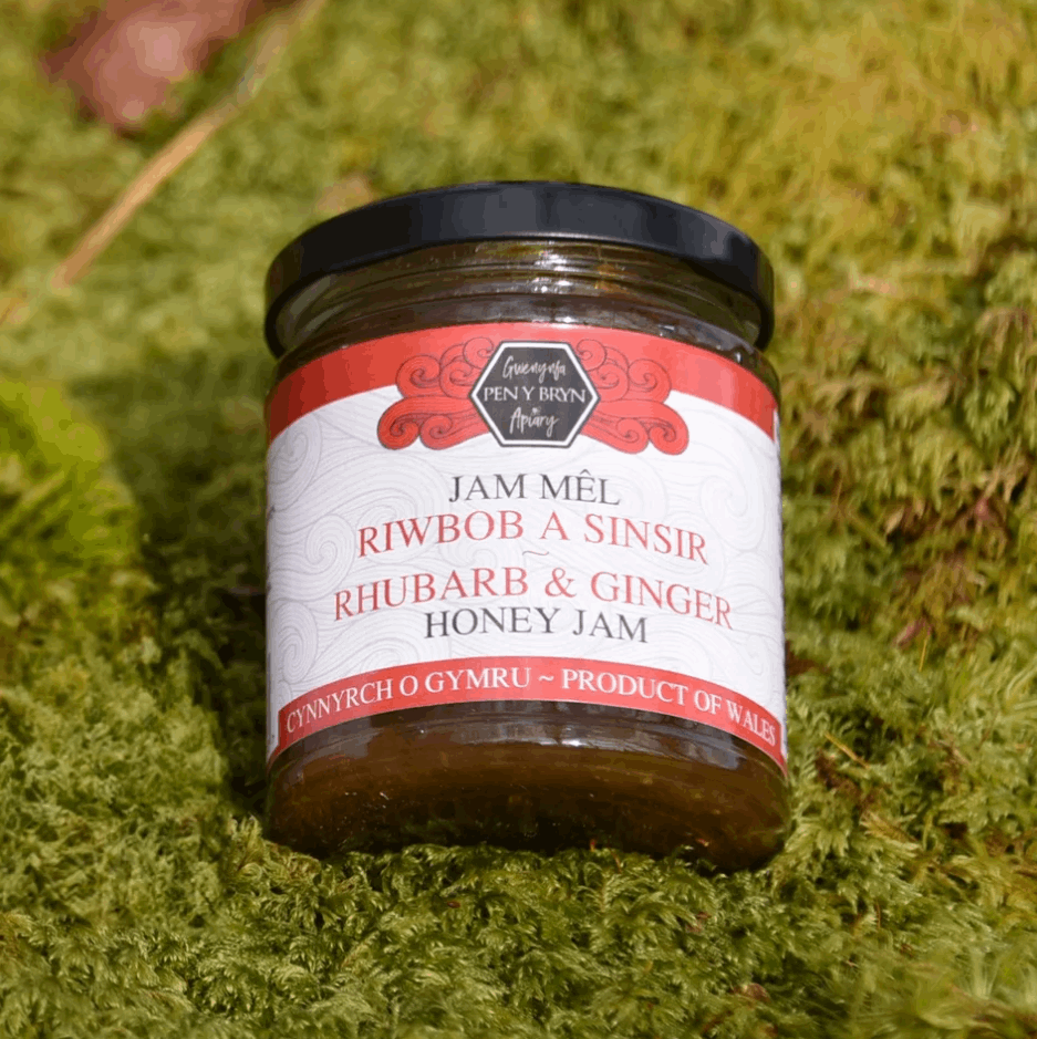 Jam mêl riwbob a sinsir / rhubarb and ginger honey jam