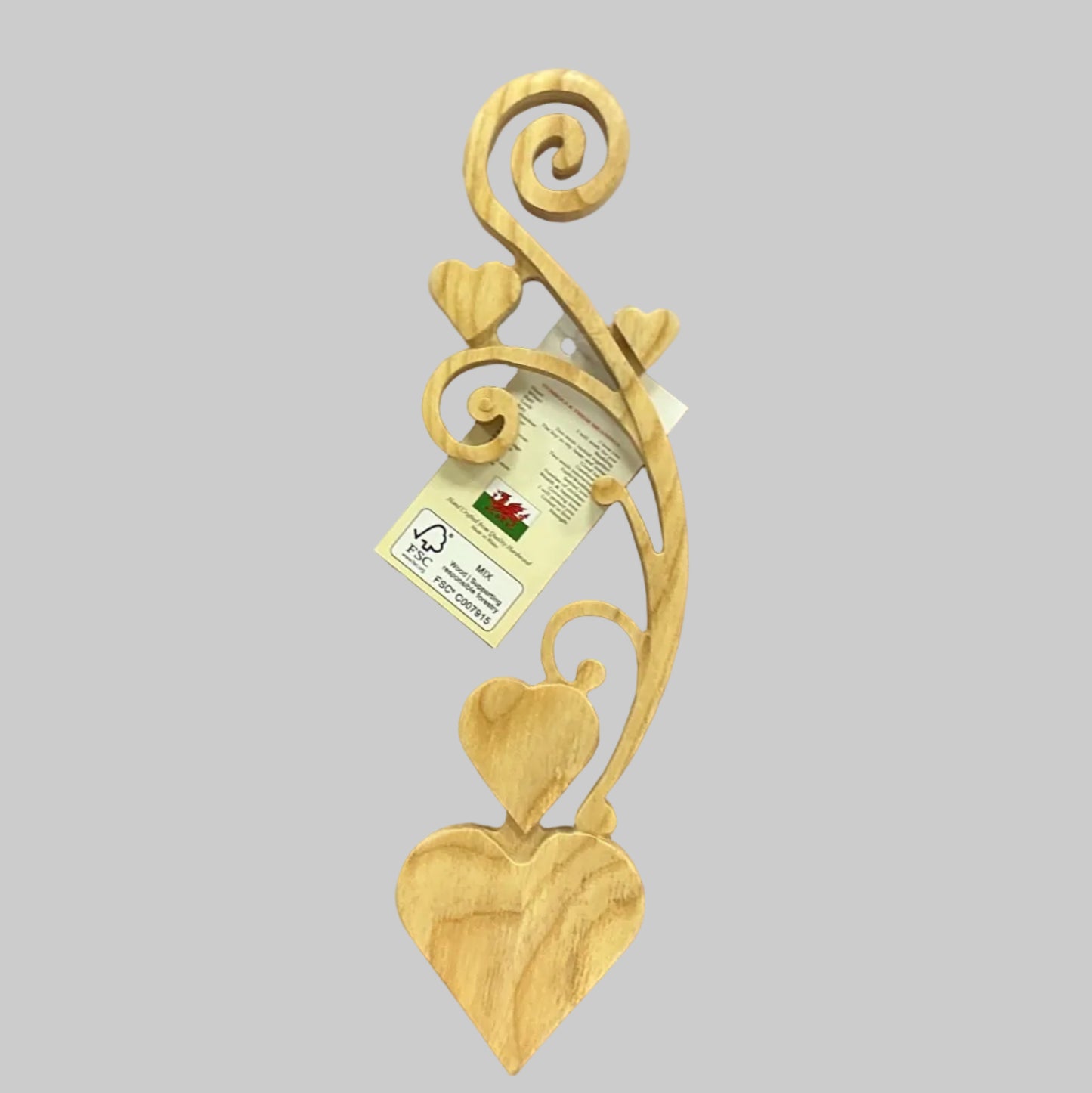 Large Art nouveau lovespoon in light wood