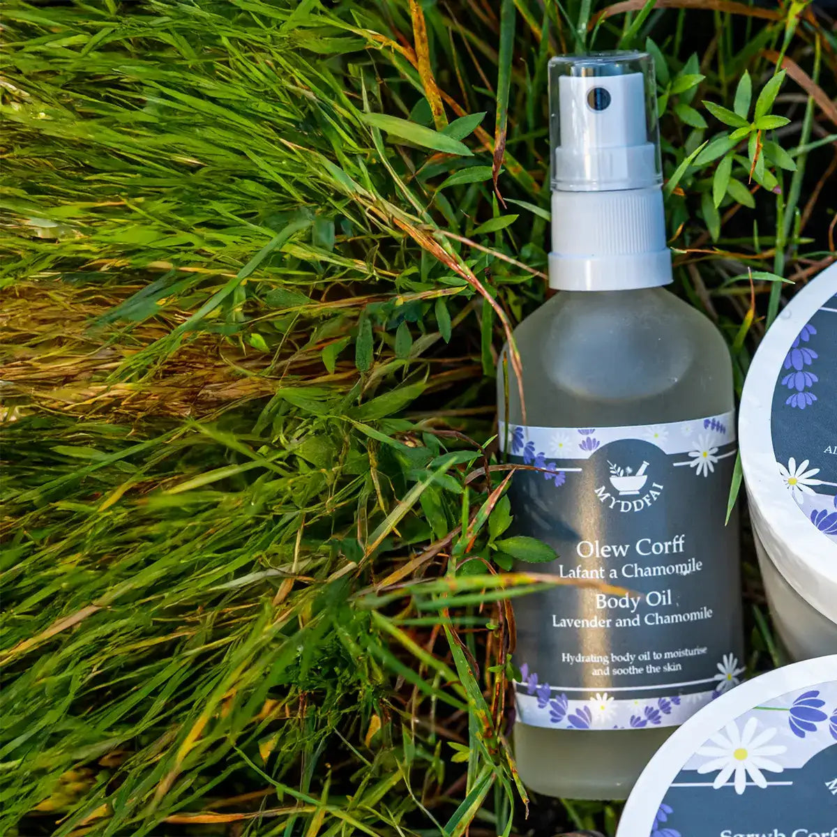 Lavender and chamomile body oil