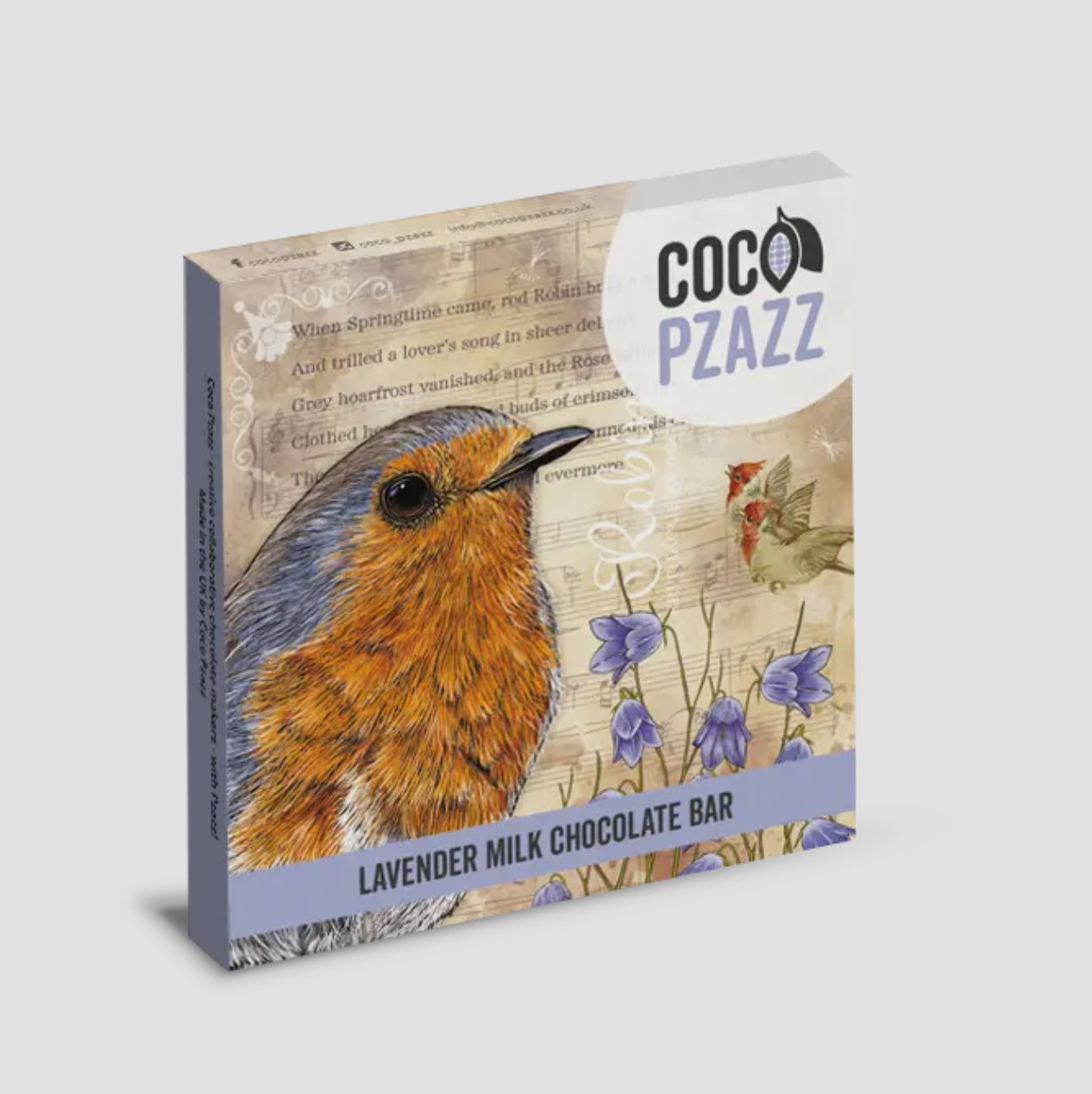 Lavender milk chocolate bar