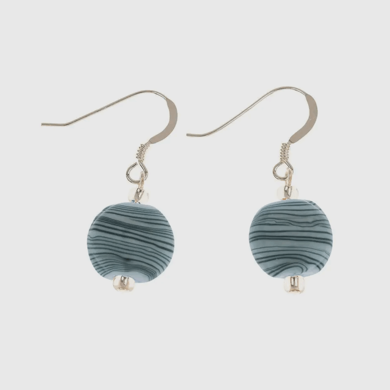 Light blue strata earrings