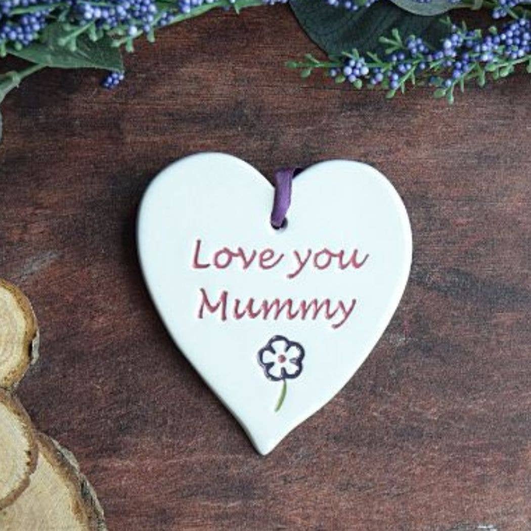 Love you Mummy - Handmade ceramic heart|Gifts of Wales 