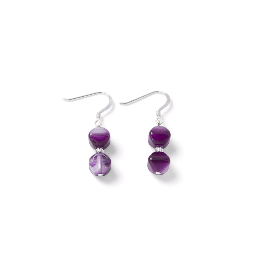 Magenta wisps earrings