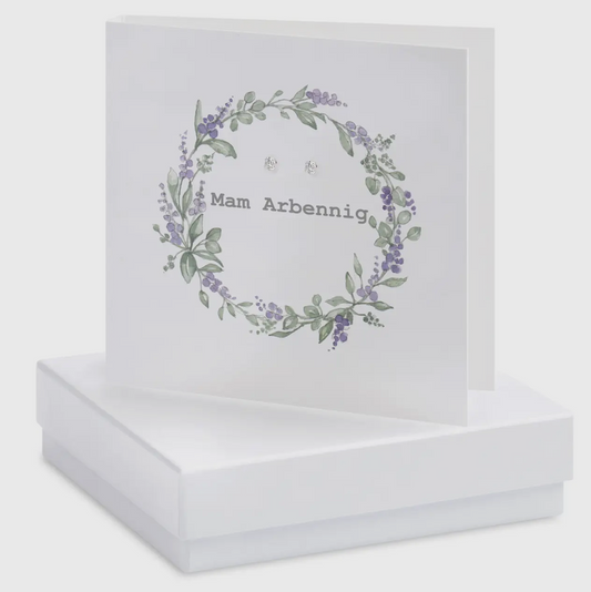 Mam arbennig earring card 