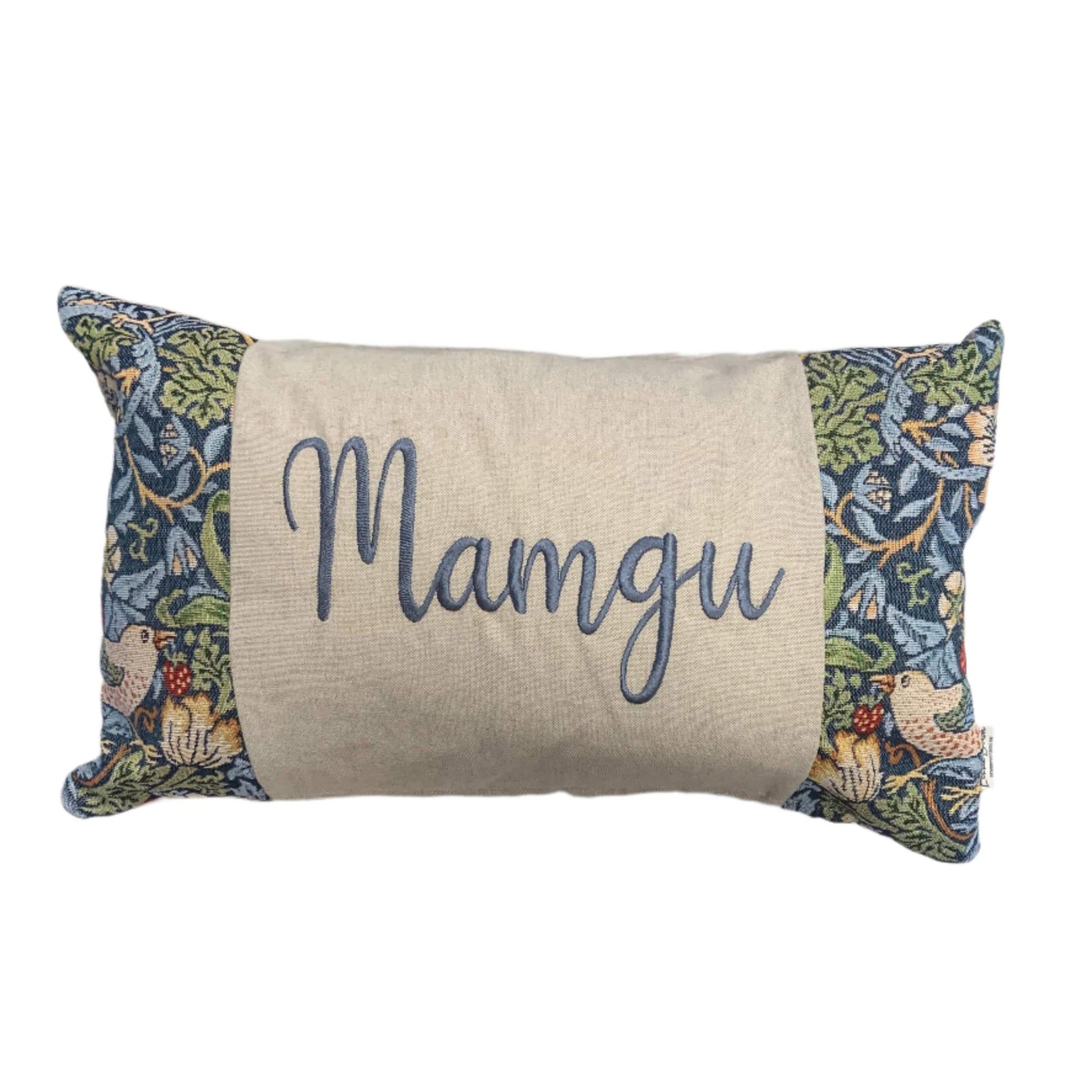 Mamgu cushion- William Morris tapestry design