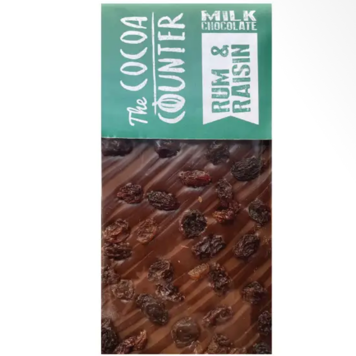 Milk chocolate rum and raisin bar 
