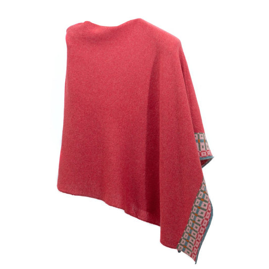 Mosaic rouge poncho