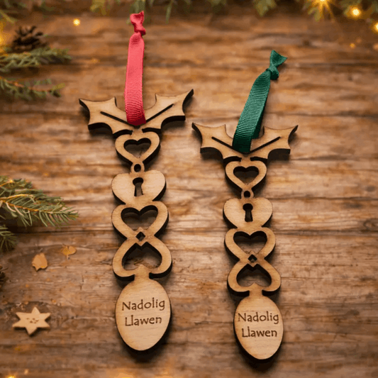 Nadolig llawen lovespoon decoration