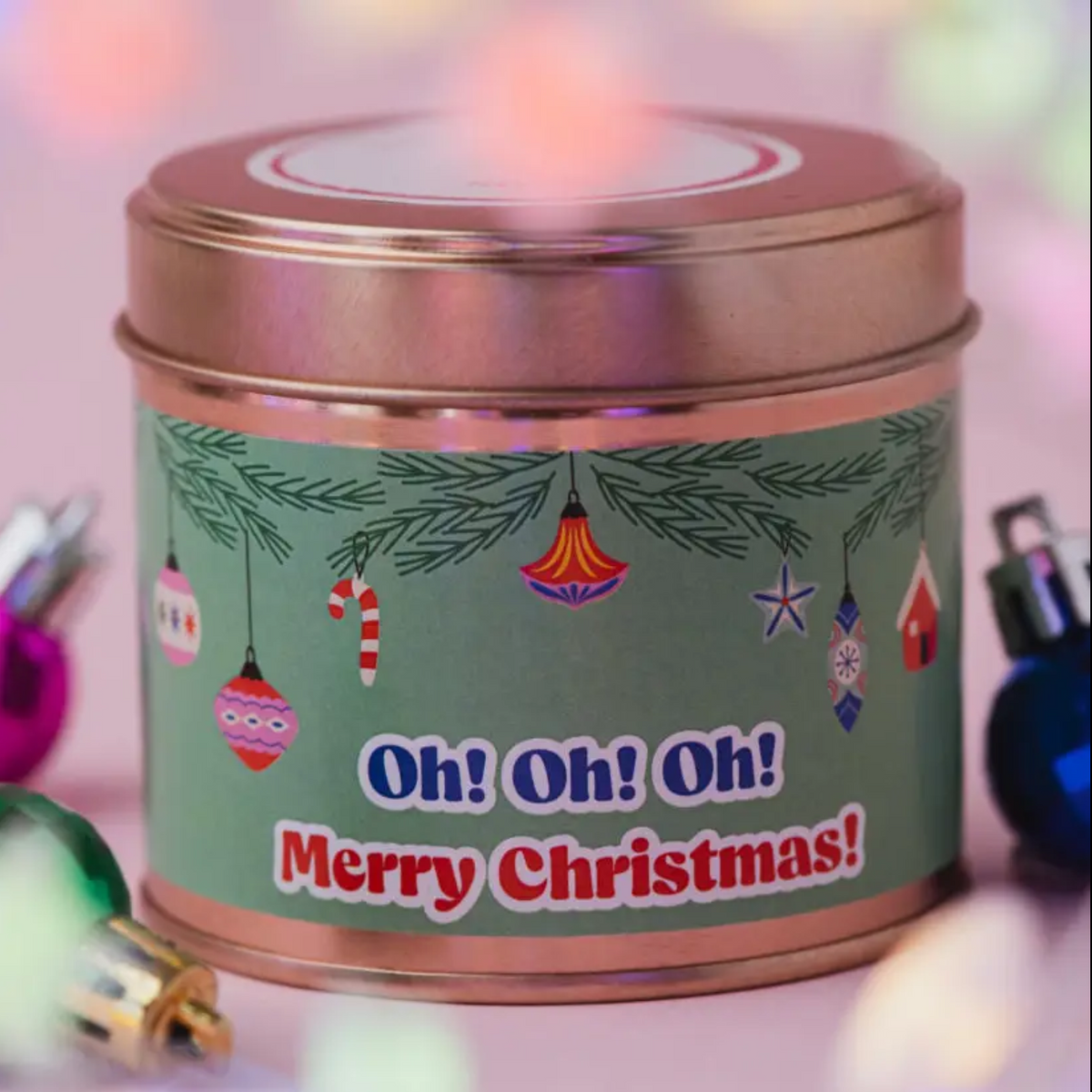 Oh! Oh! Oh! Merry Christmas candle