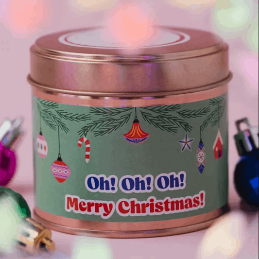 Oh! Oh! Oh! Merry Christmas candle