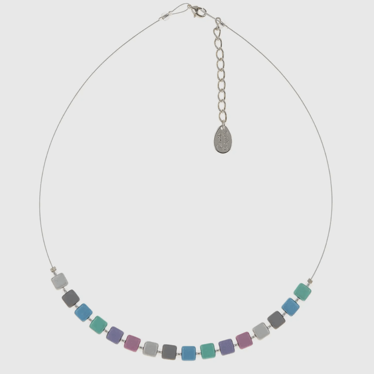 Pastel geo links necklace