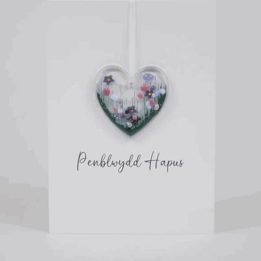 Penblwydd hapus decoration card 