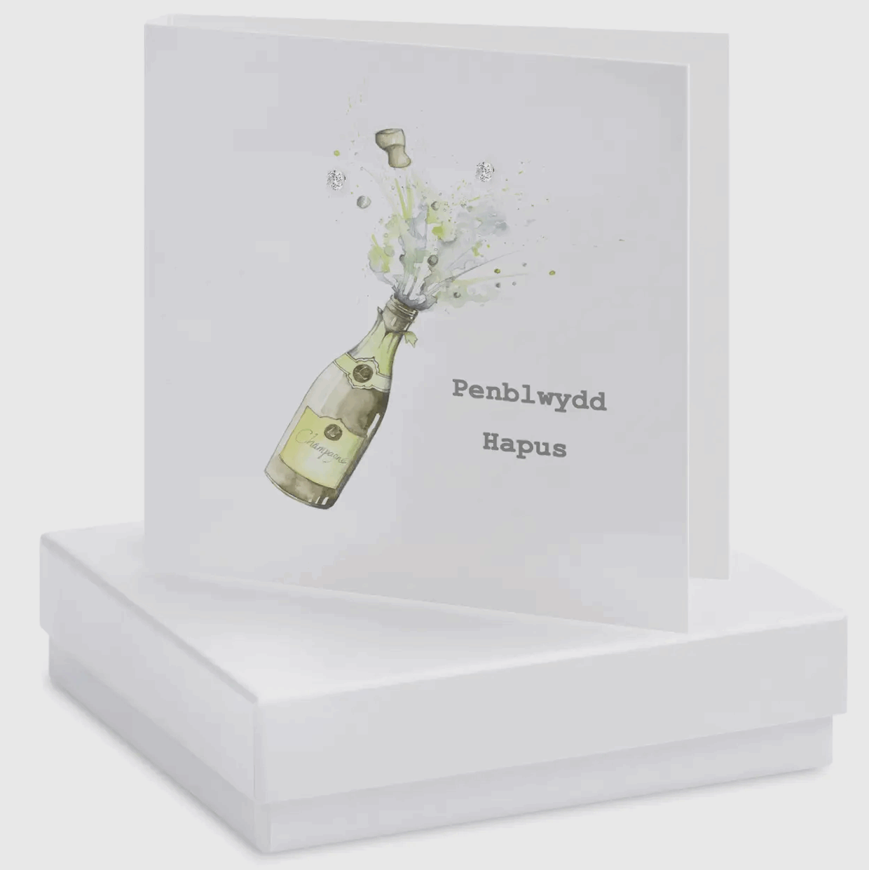 Penblwydd hapus earrings and card