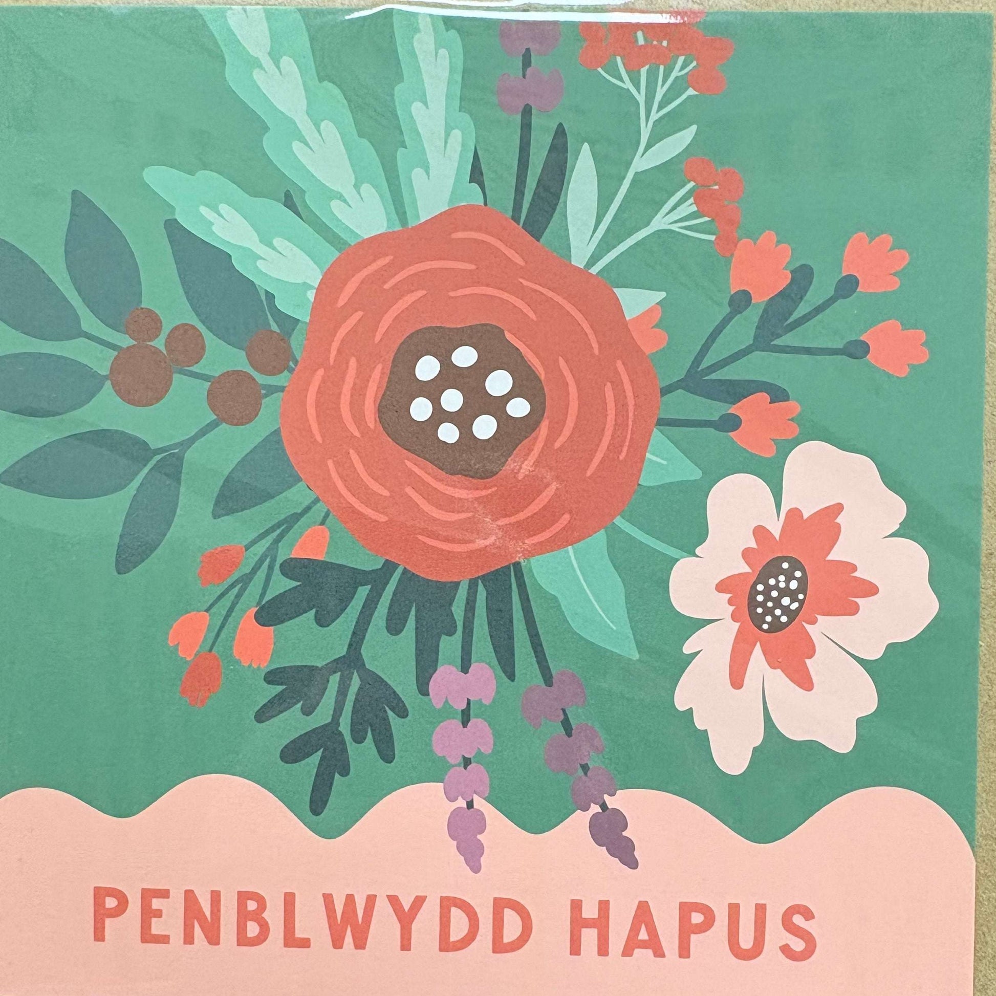 Penblwydd hapus haf flower posie card
