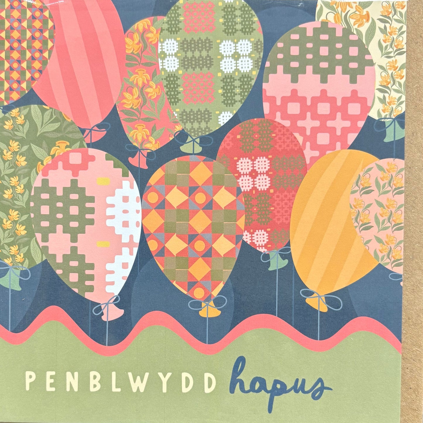 Penblwydd hapus ballons card