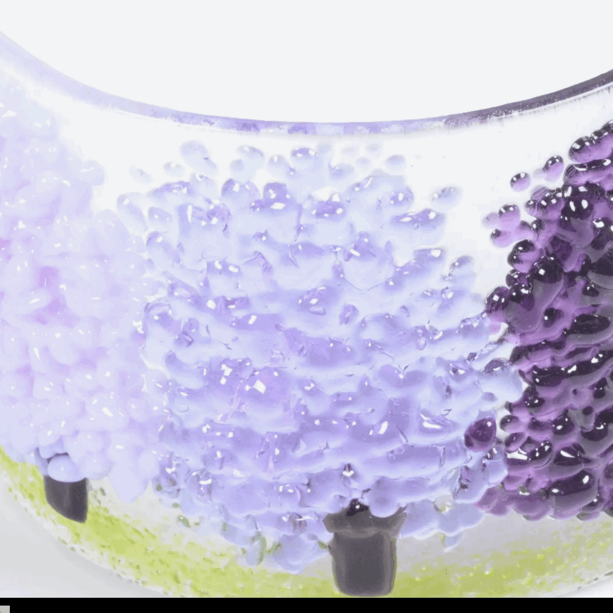 Purple tree glass curve decoration 