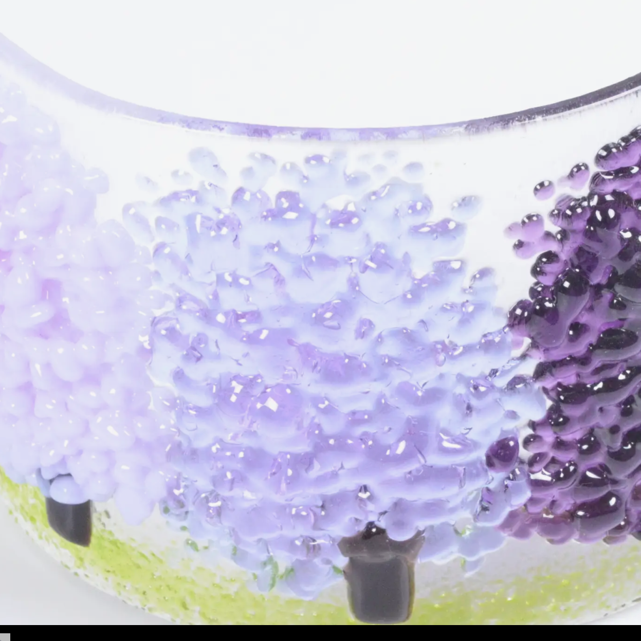 Purple tree glass curve decoration 