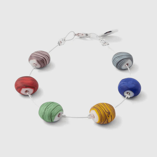 Rainbow strata bracelet