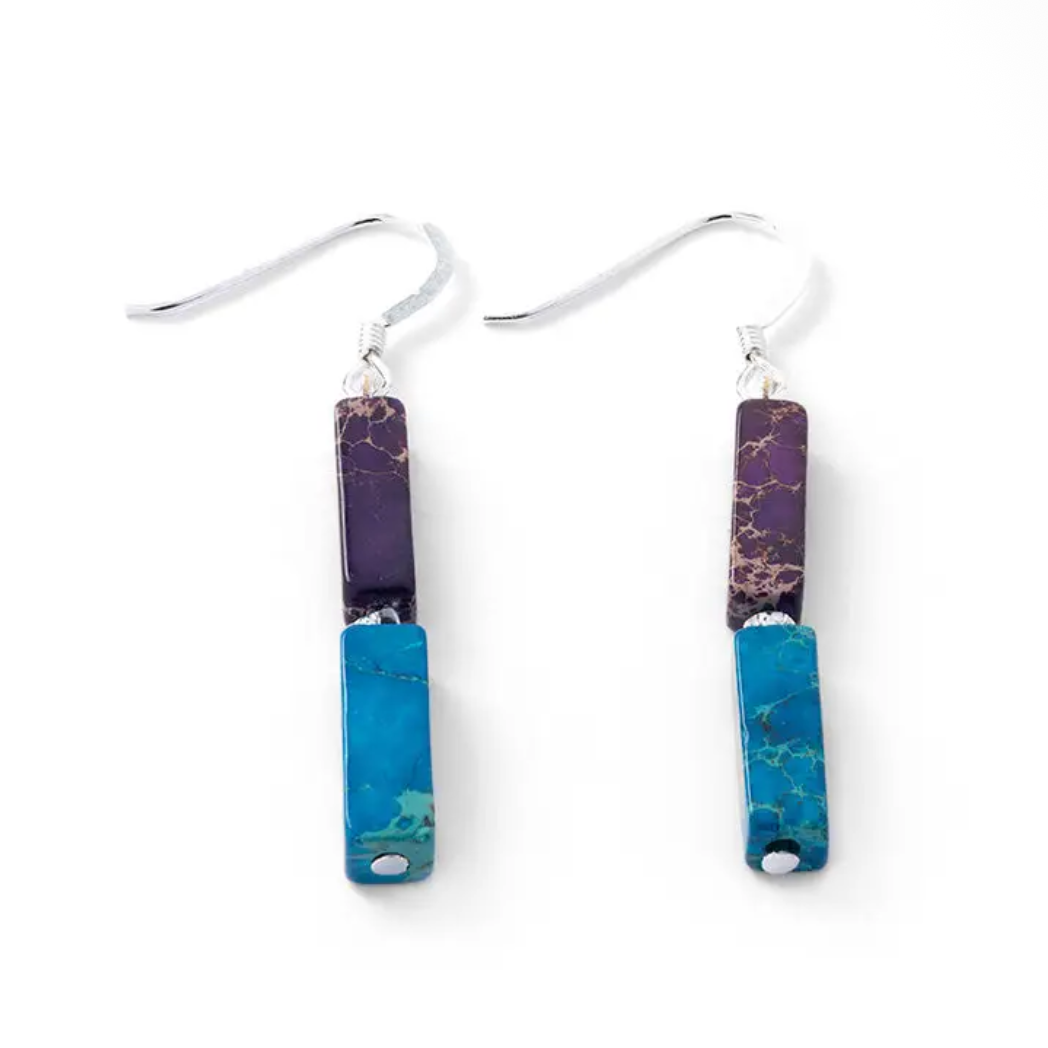 Rainbow jasper earrings Purle