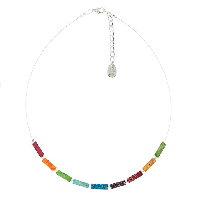 Rainbow jasper links necklace