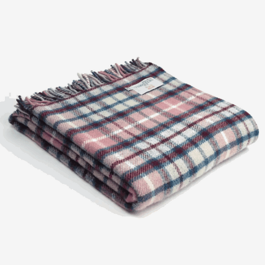 Raspberry ink check throw
