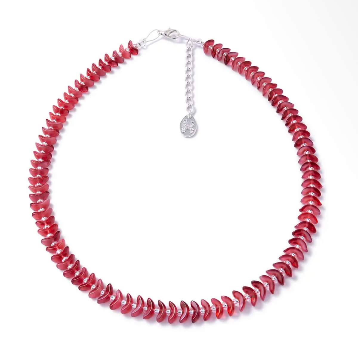 Raspberry eclipse necklace