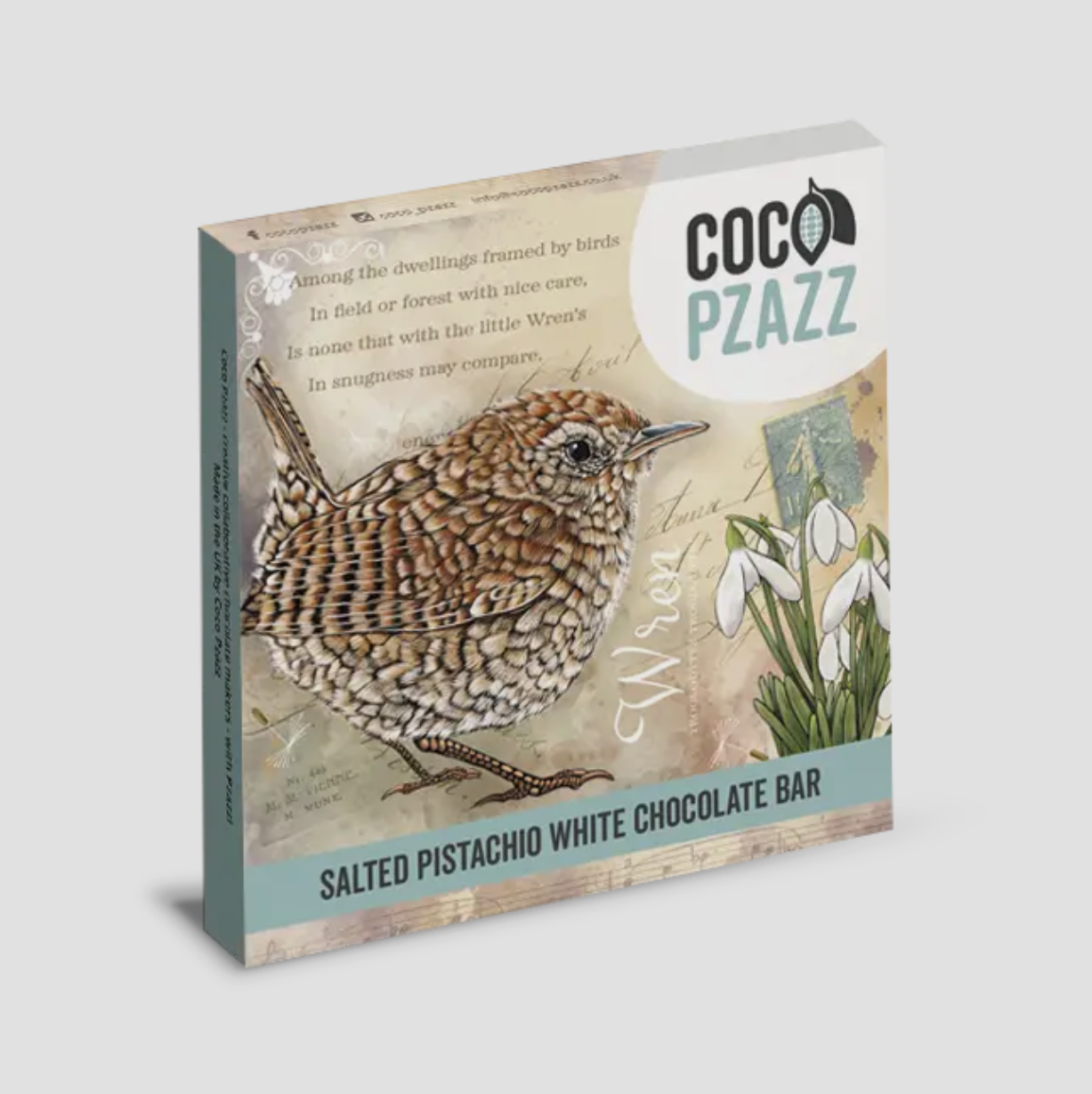 Salted pistachio and white chocolate bar