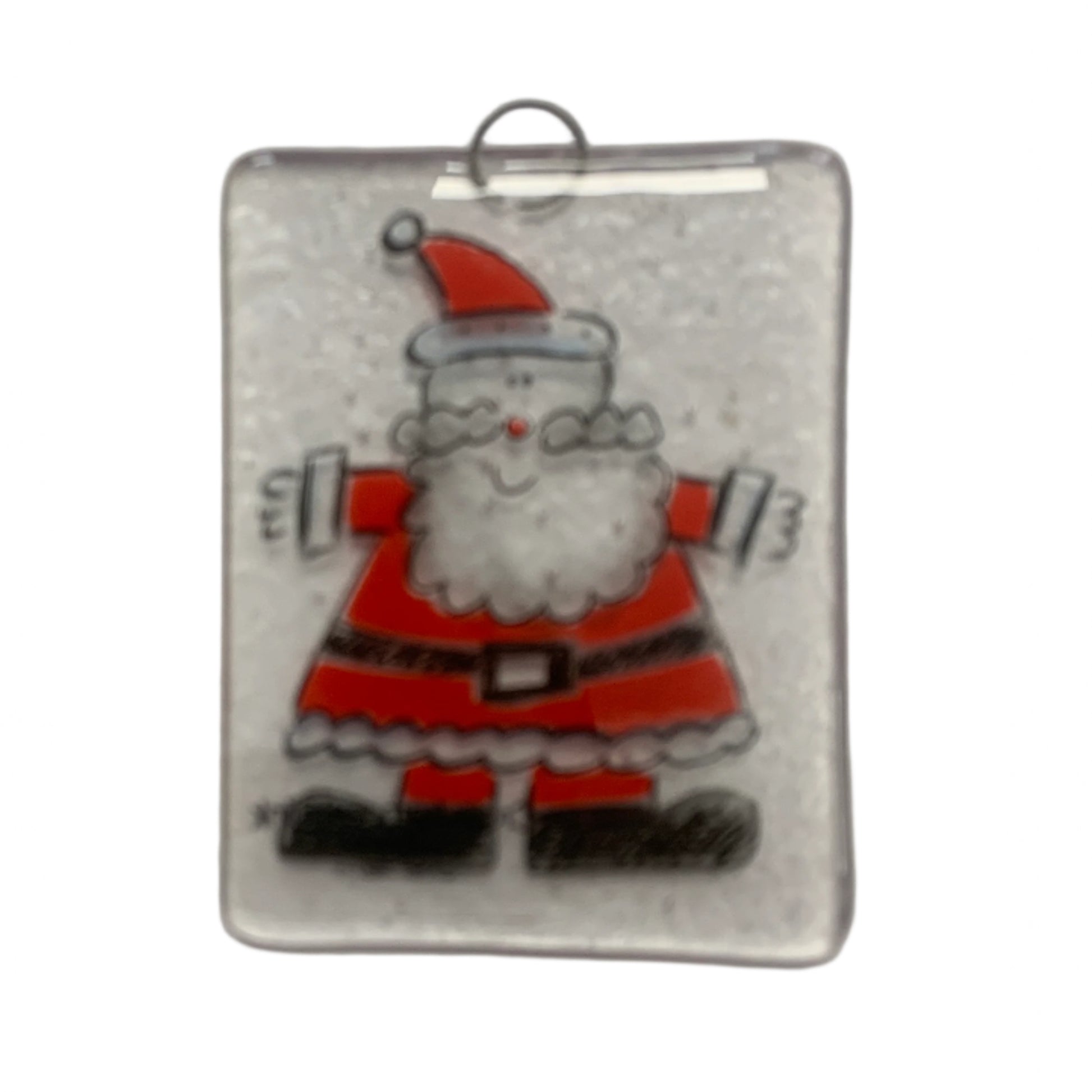 Santa glass decal decoration