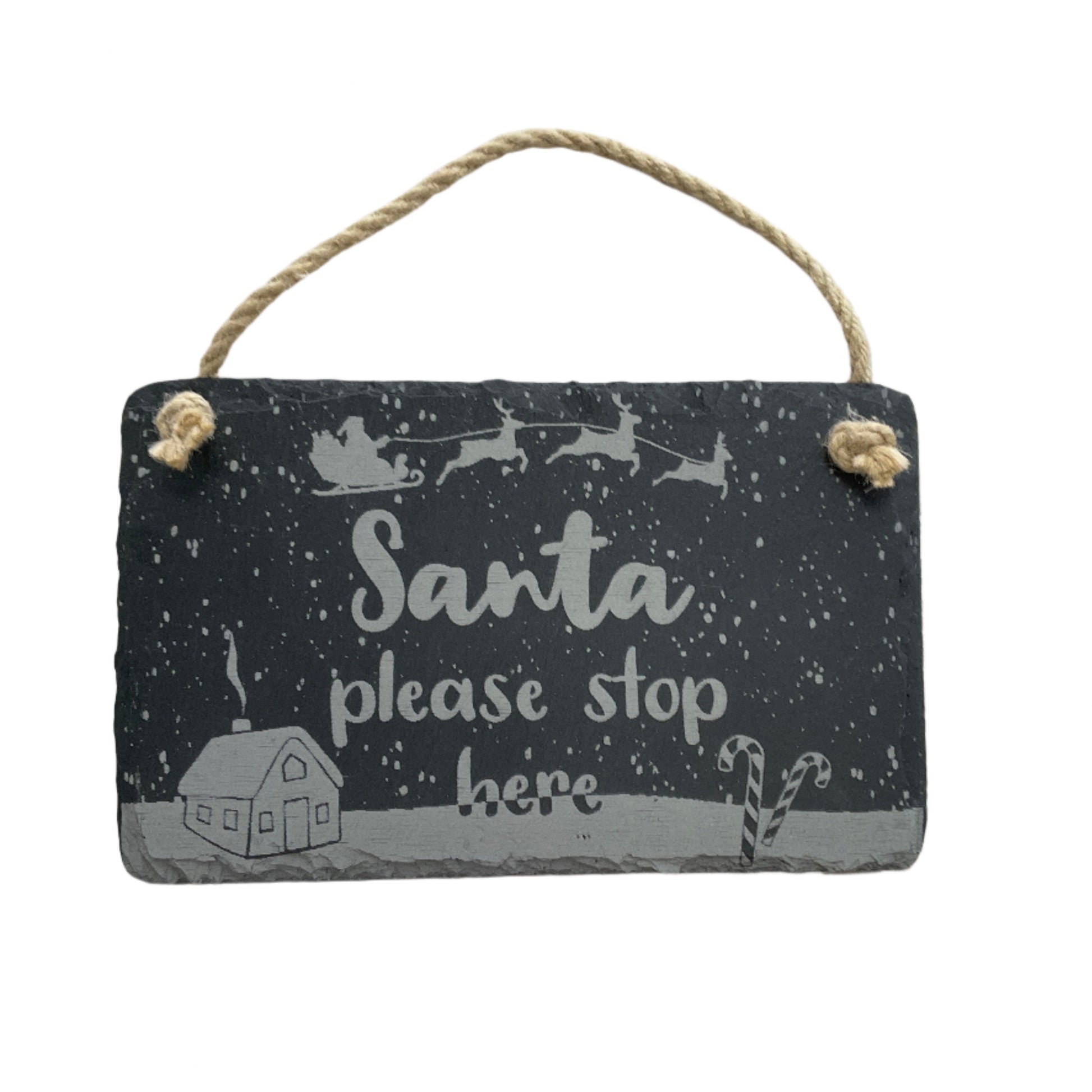 Santa please stop here sign | Gifts of Wales 