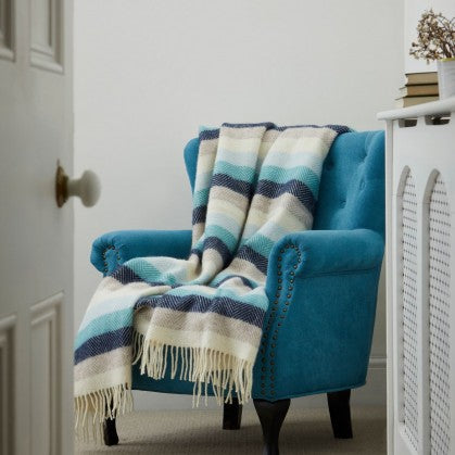 Seashore stripe throw
